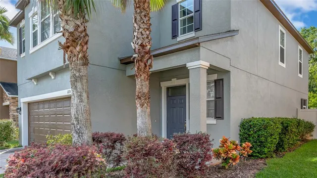 a view of a house with a patio