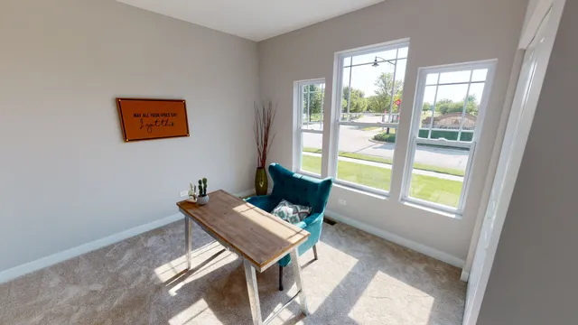 a room with furniture and a window