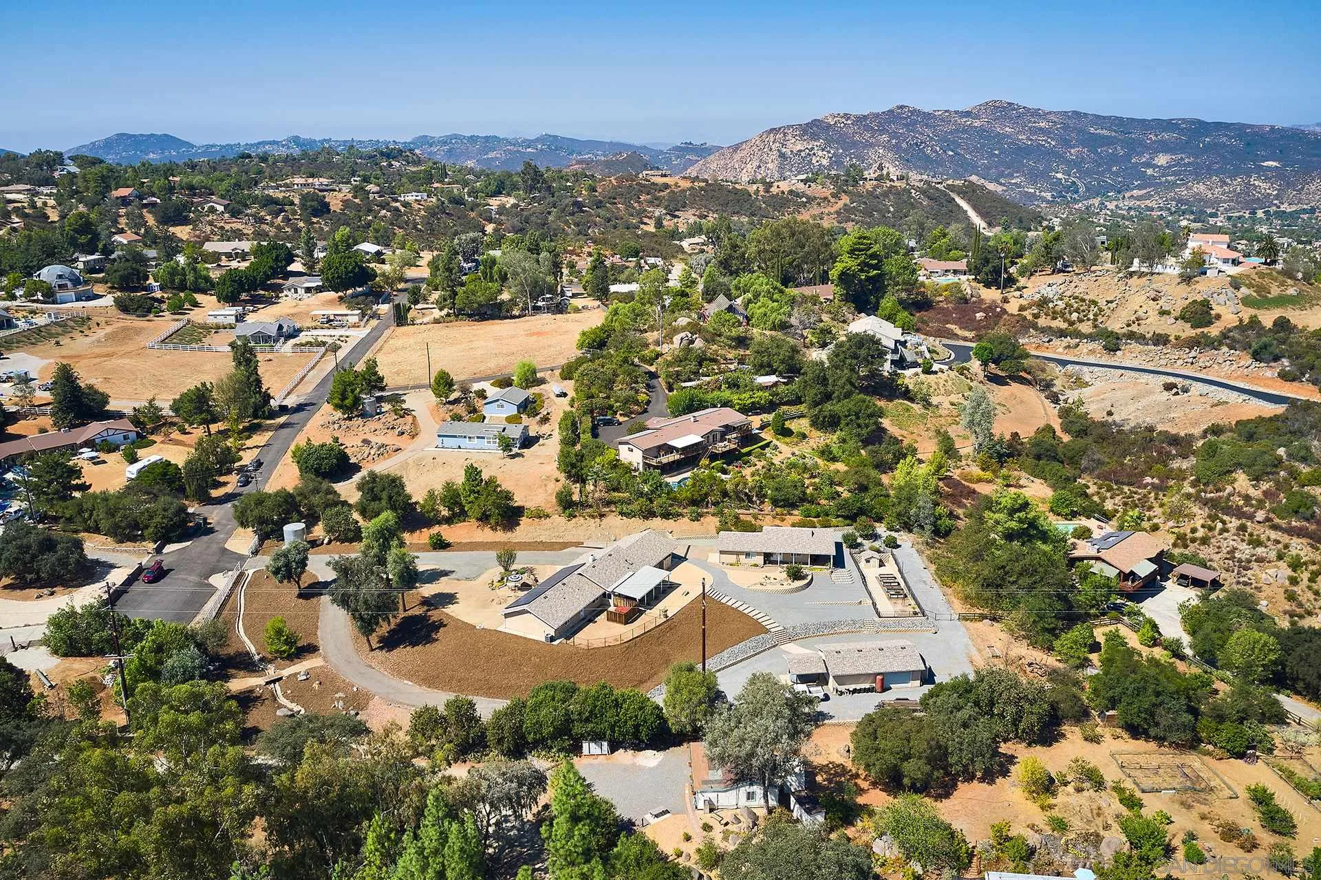 1076 Ranchito Vista Alpine, CA 91901 - Photo 54 of 57 an aerial view of residential house with parking space
