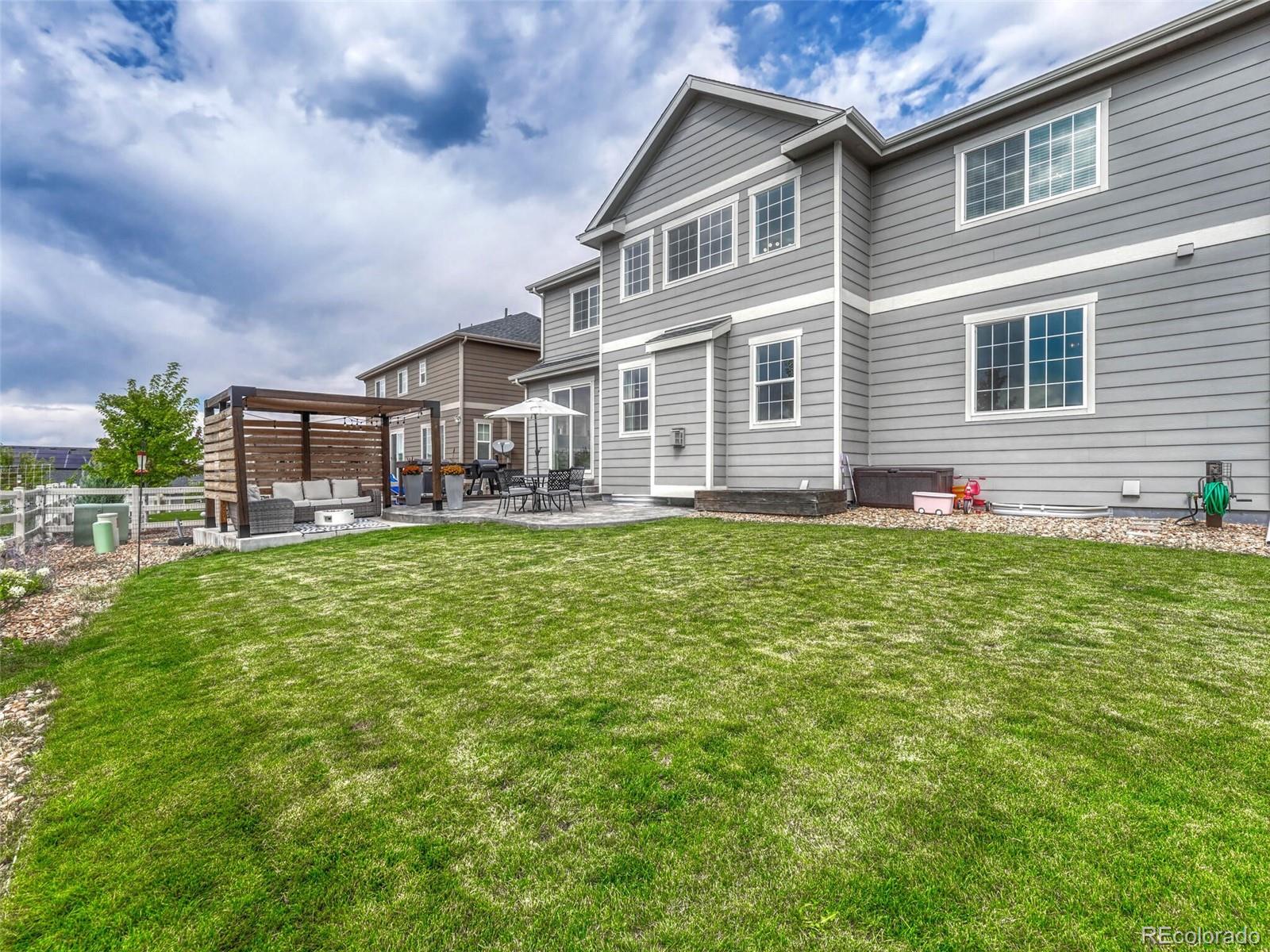 5921 Berry Ridge Wy. Castle Rock, CO 80104 - Photo 42 of 43 a front view of house with yard and green space