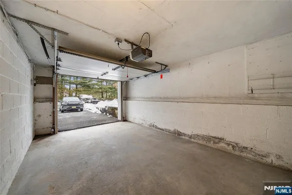 a view of a garage
