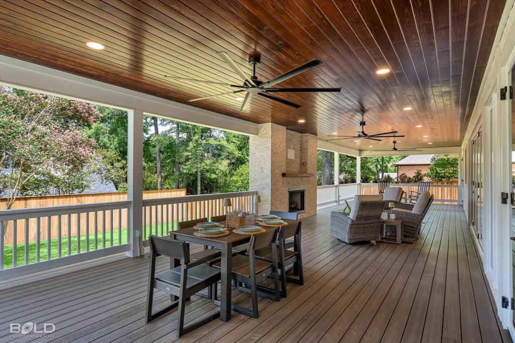 6012 East Ridge Drive Shreveport, LA 71106 - Photo 3 of 40 Covered Back Porch with Fireplace - 1000 square feet