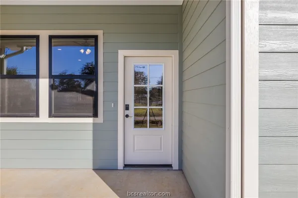 a view of front door