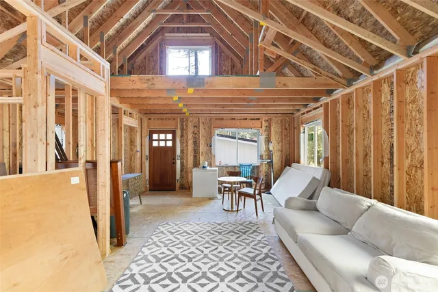 a outdoor living space with furniture