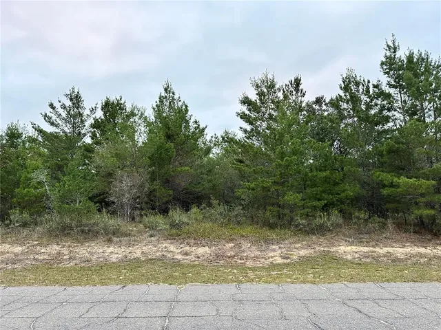 a view of a pool with a yard