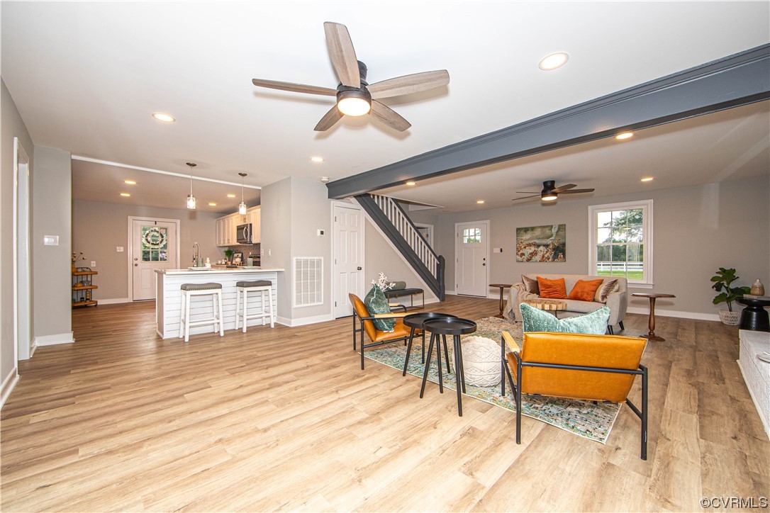 11611 Beach Road Chesterfield, VA 23838 - Photo 12 of 34 a living room with furniture and kitchen view