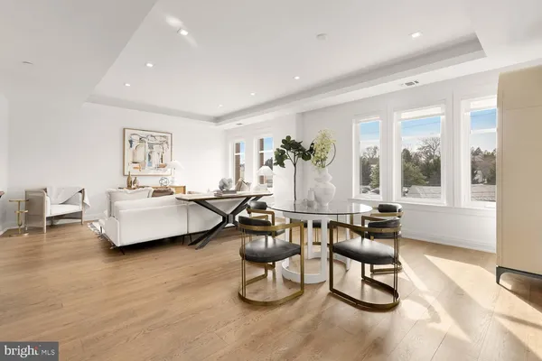 a living room with a couch and a table