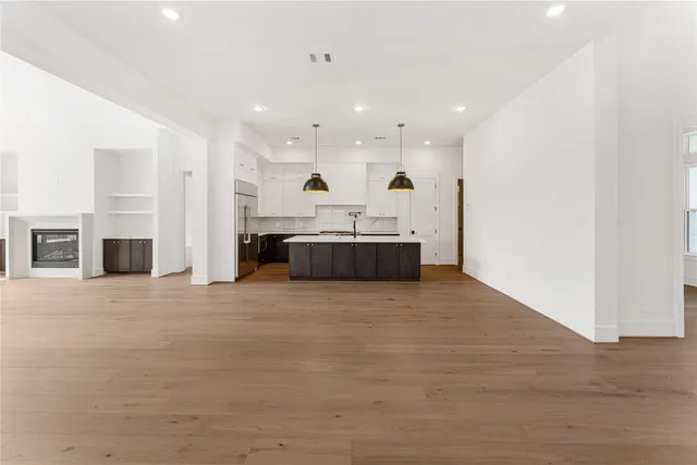 a view of kitchen and a sink