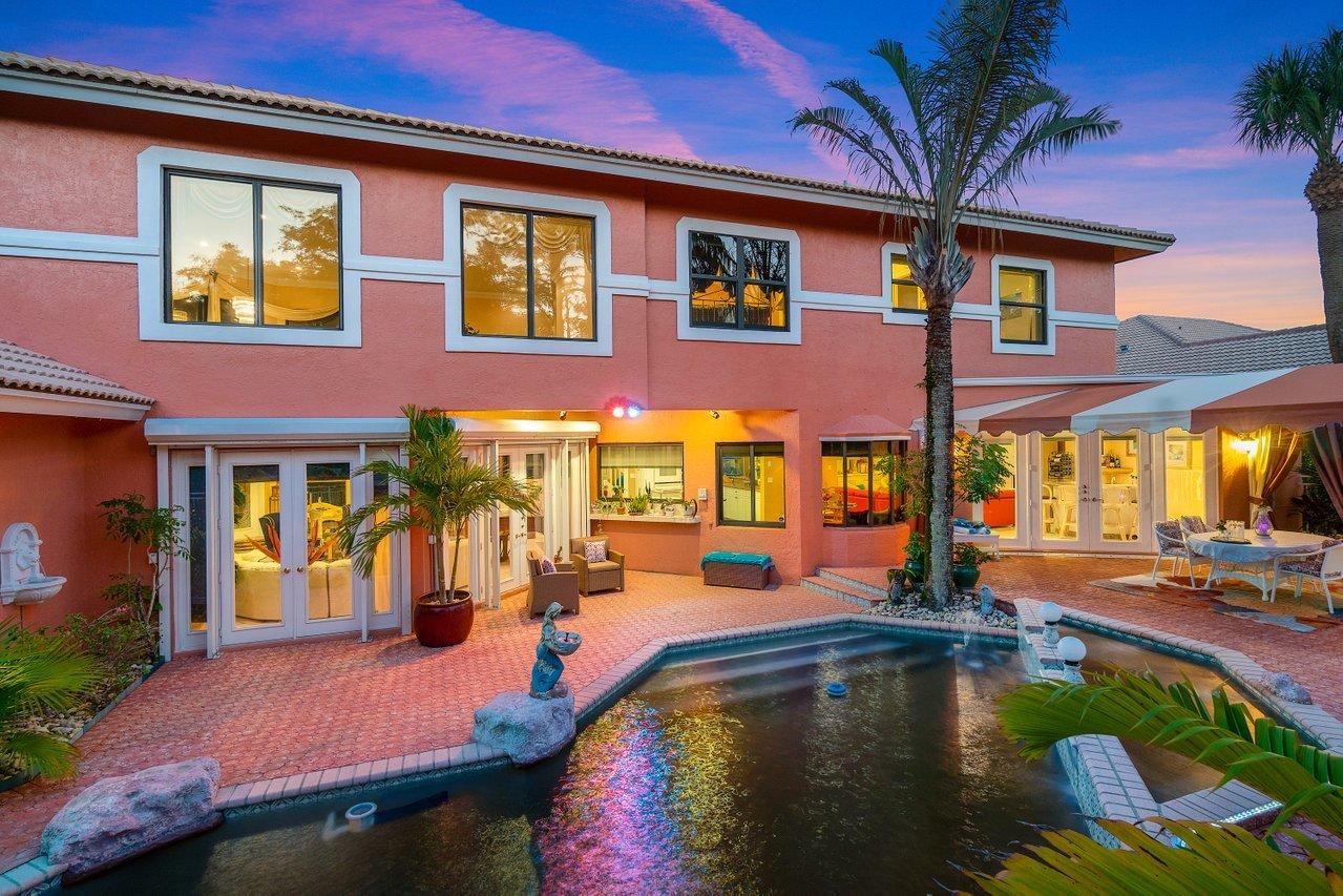 1161 Southwest 19th Avenue Boca Raton, FL 33486 - Photo 53 of 60 Pool/Patio Twilight