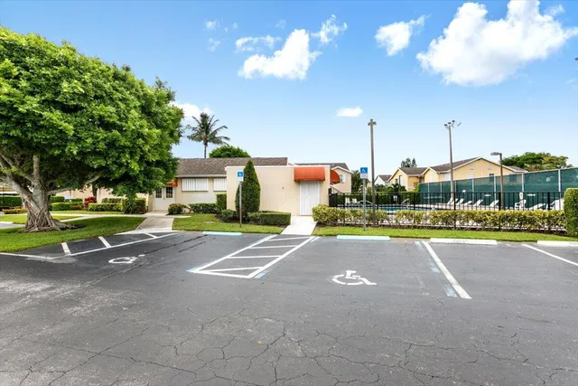 a view of a street with houses