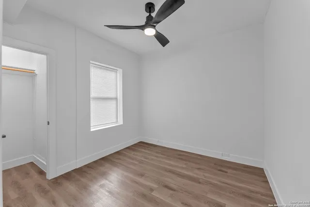 a close view of walk in closet