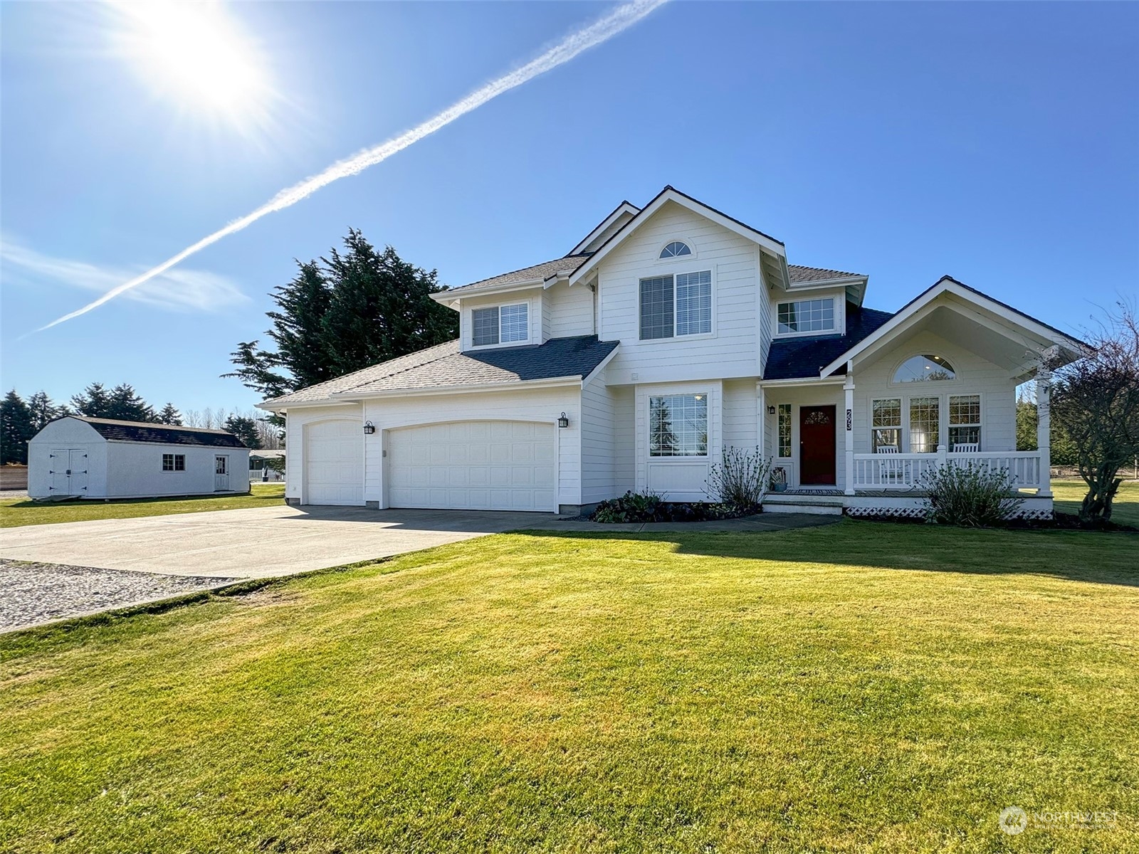 293 Griffith Farm Road Sequim, WA 98382 - Photo 1 of 40 a view of a house with pool and yard