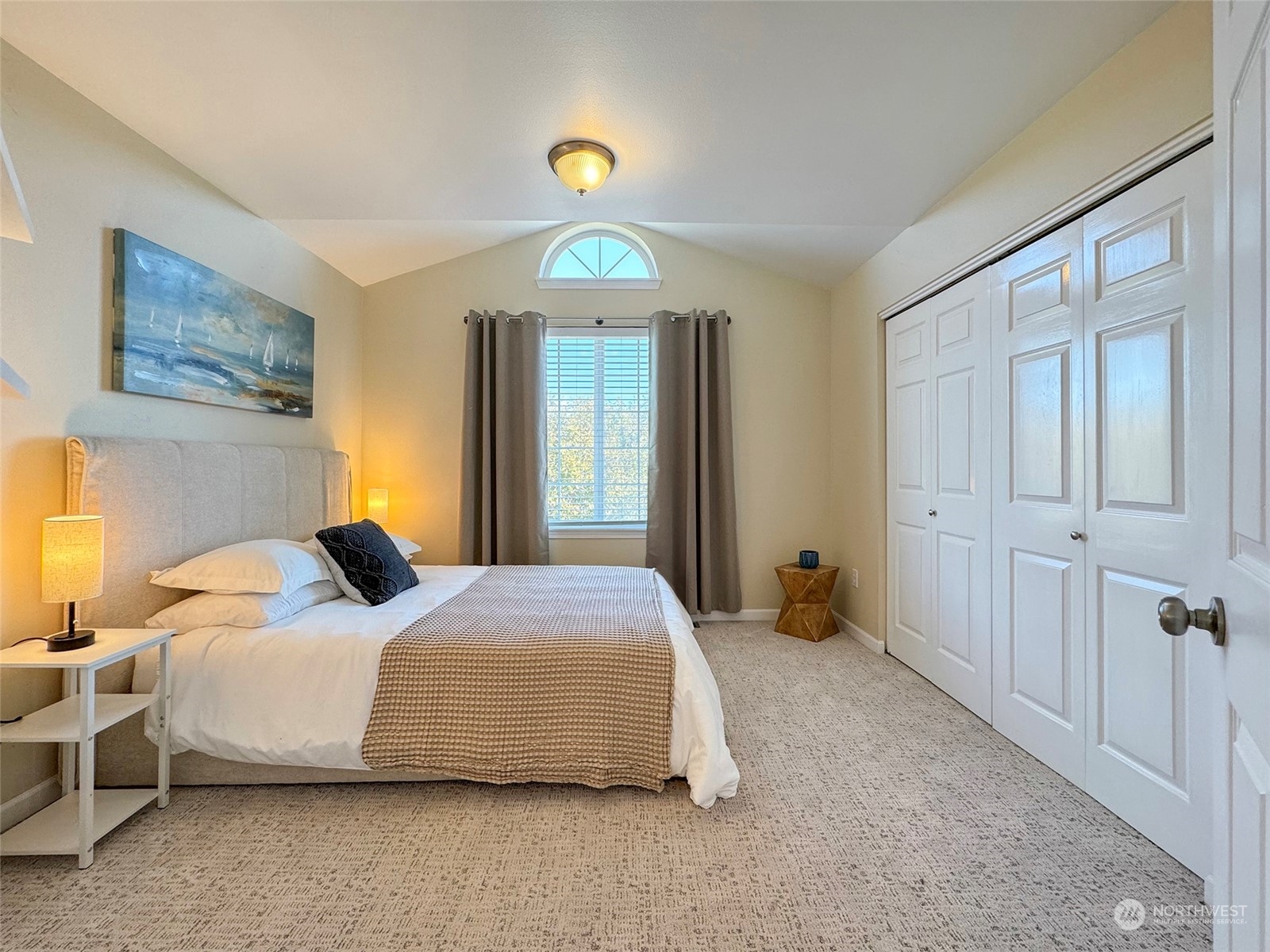 293 Griffith Farm Road Sequim, WA 98382 - Photo 18 of 40 a bedroom with a bed and a window