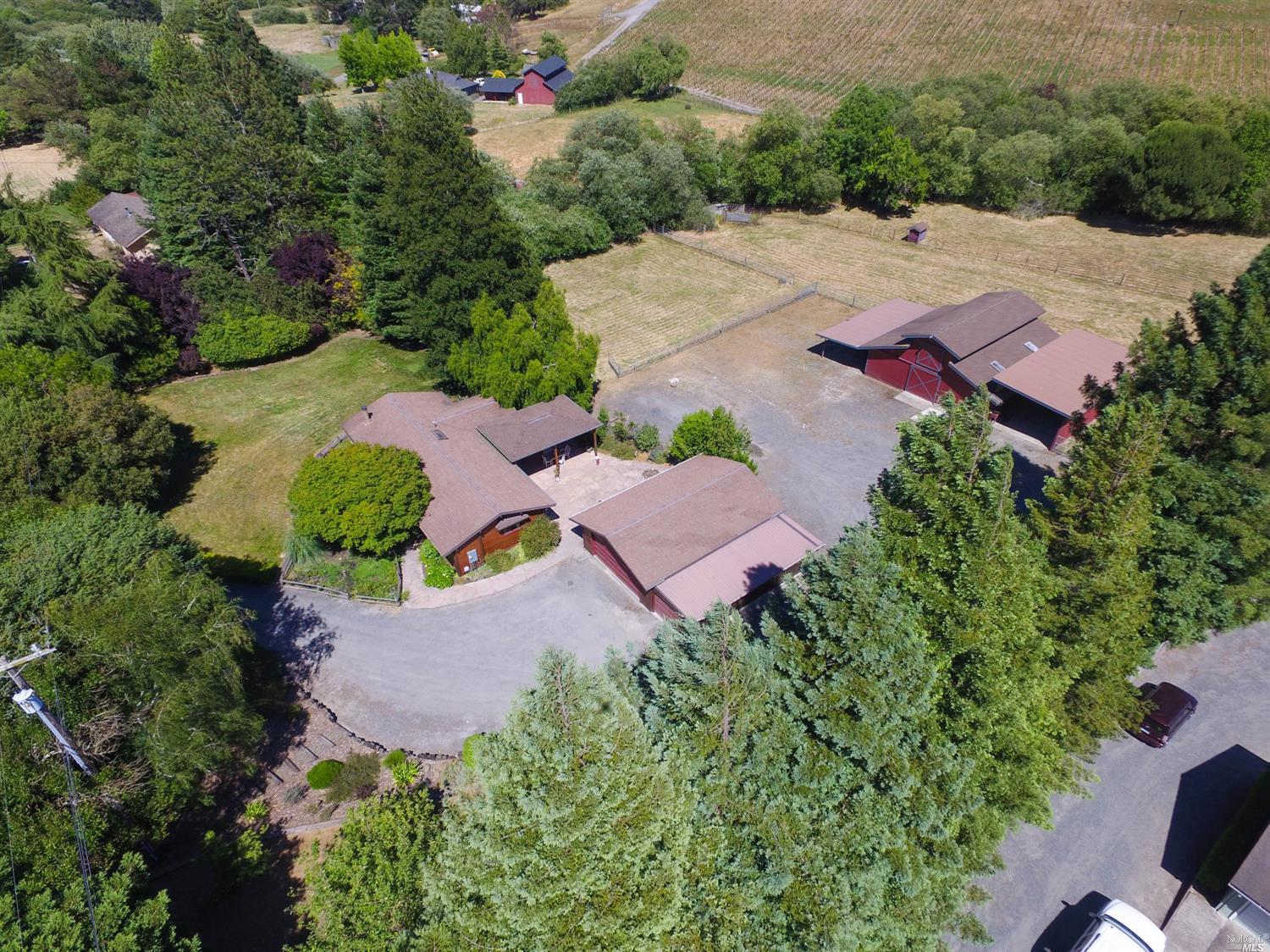 3223 Bloomfield Road Sebastopol, CA 95472 - Photo 1 of 1 an aerial view of house with yard