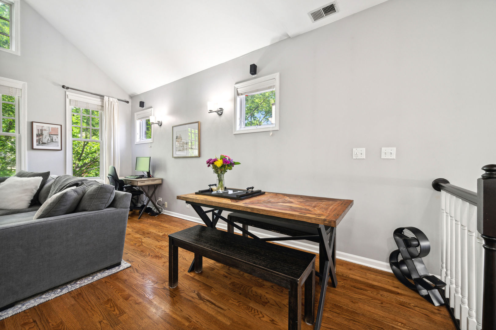 3223 North Seminary Avenue, Unit 3 Chicago, IL 60657 - Photo 5 of 17 a living room with furniture and a wooden floor