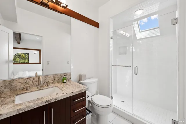 a view of a lake from a window