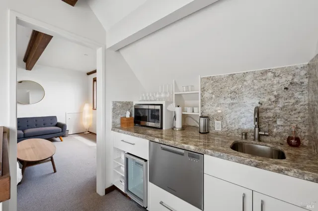 a view of city and swimming pool