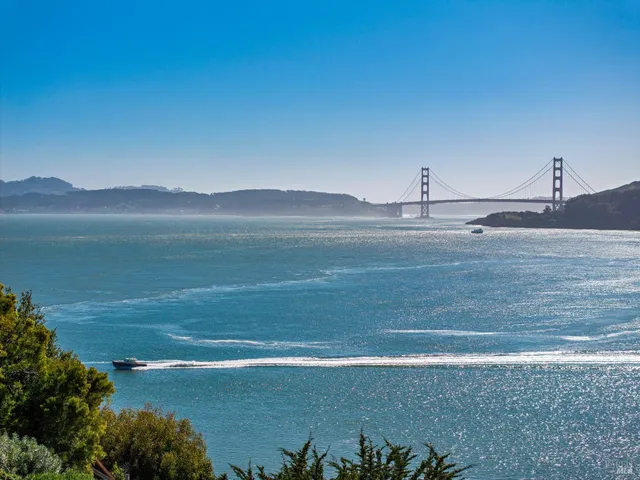a view of a lake with a mountain