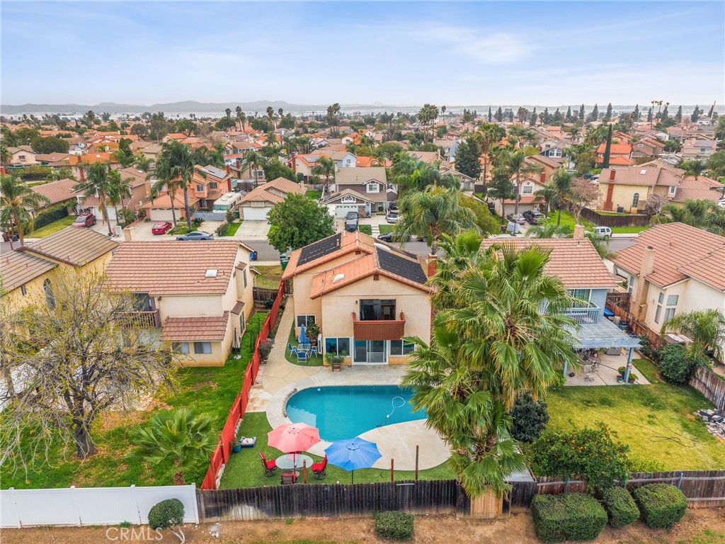 16398 Heather Glen Road Moreno Valley, CA 92551 - Photo 62 of 74 an aerial view of residential houses with outdoor space and parking