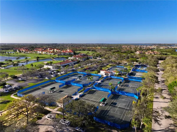 an aerial view of multiple house