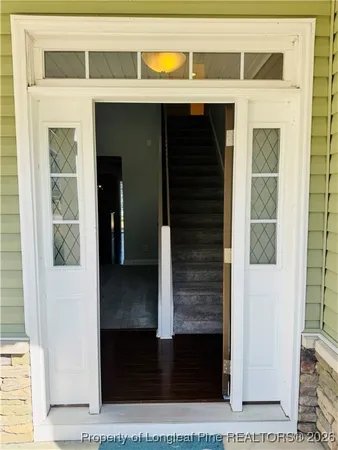 a view of front door of house