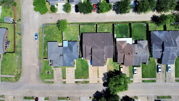 an aerial view of multiple house