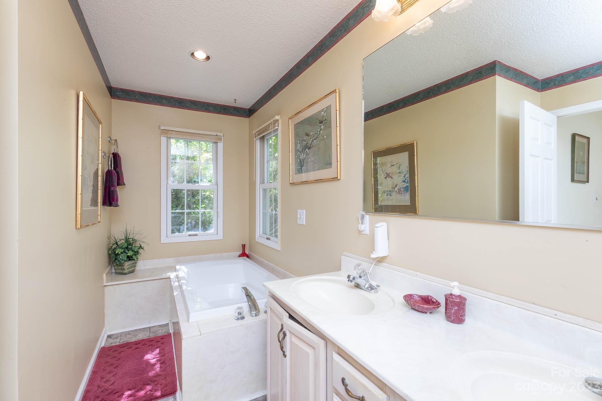 1598 Glenway Road Clover, SC 29710 - Photo 30 of 36 a bathroom with a tub sink and a mirror