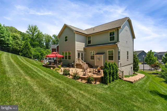 front view of a house with a small yard