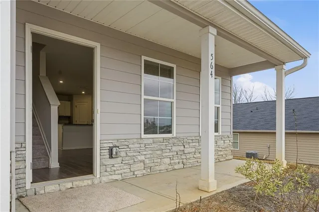 a view of front door of house