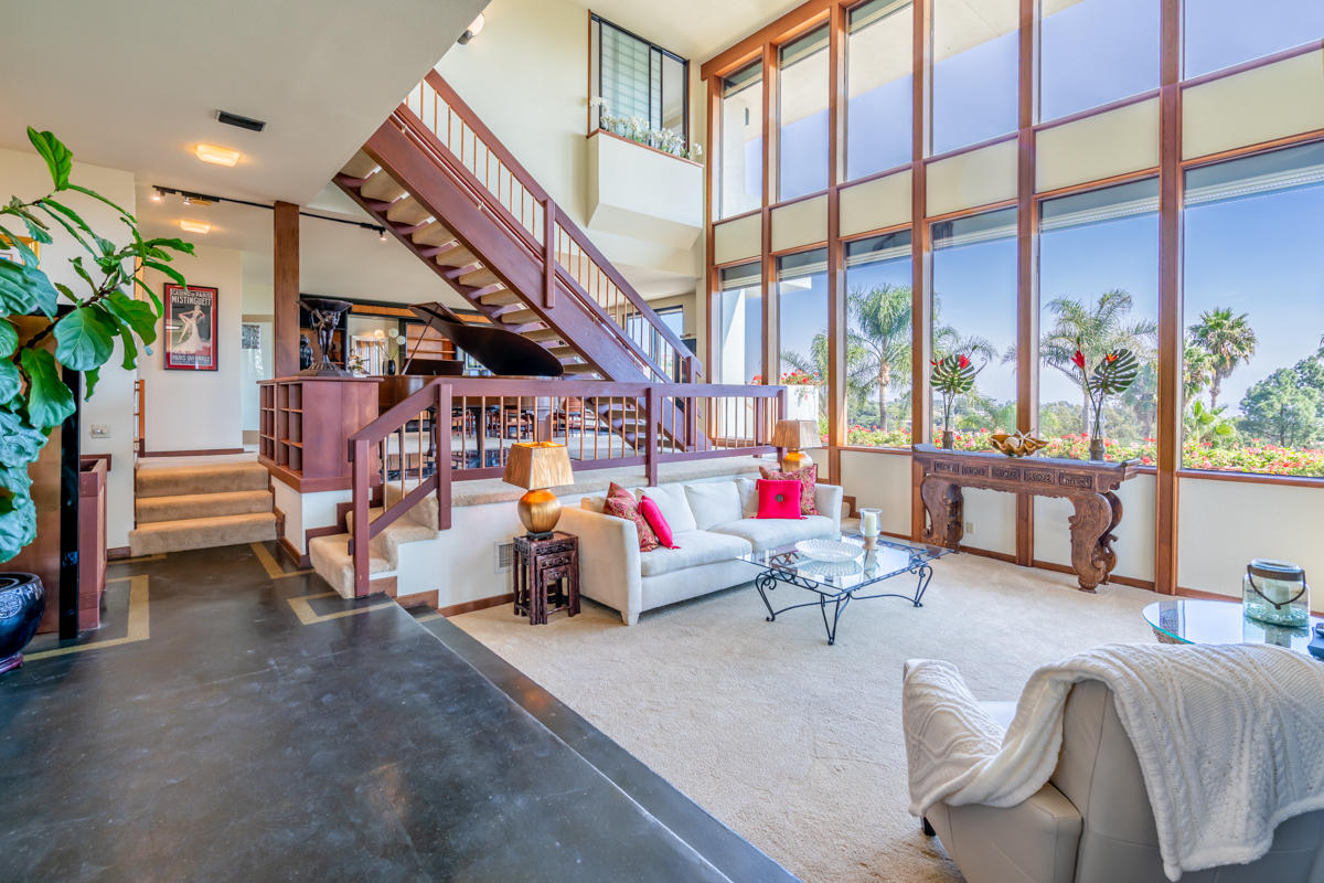 350 Las Alturas Road Santa Barbara, CA 93103 - Photo 18 of 49 a living room with furniture and a potted plant