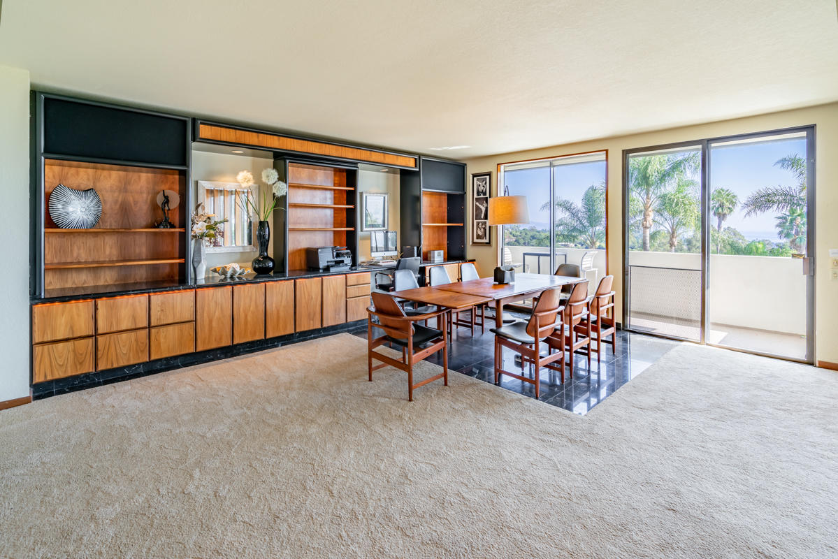 350 Las Alturas Road Santa Barbara, CA 93103 - Photo 23 of 49 a view of a room with furniture and floor to ceiling window