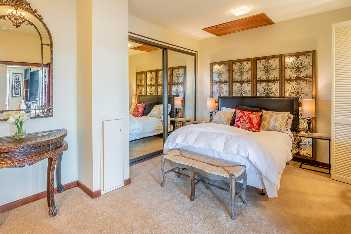 350 Las Alturas Road Santa Barbara, CA 93103 - Photo 24 of 49 a bed room with a bed and a chair