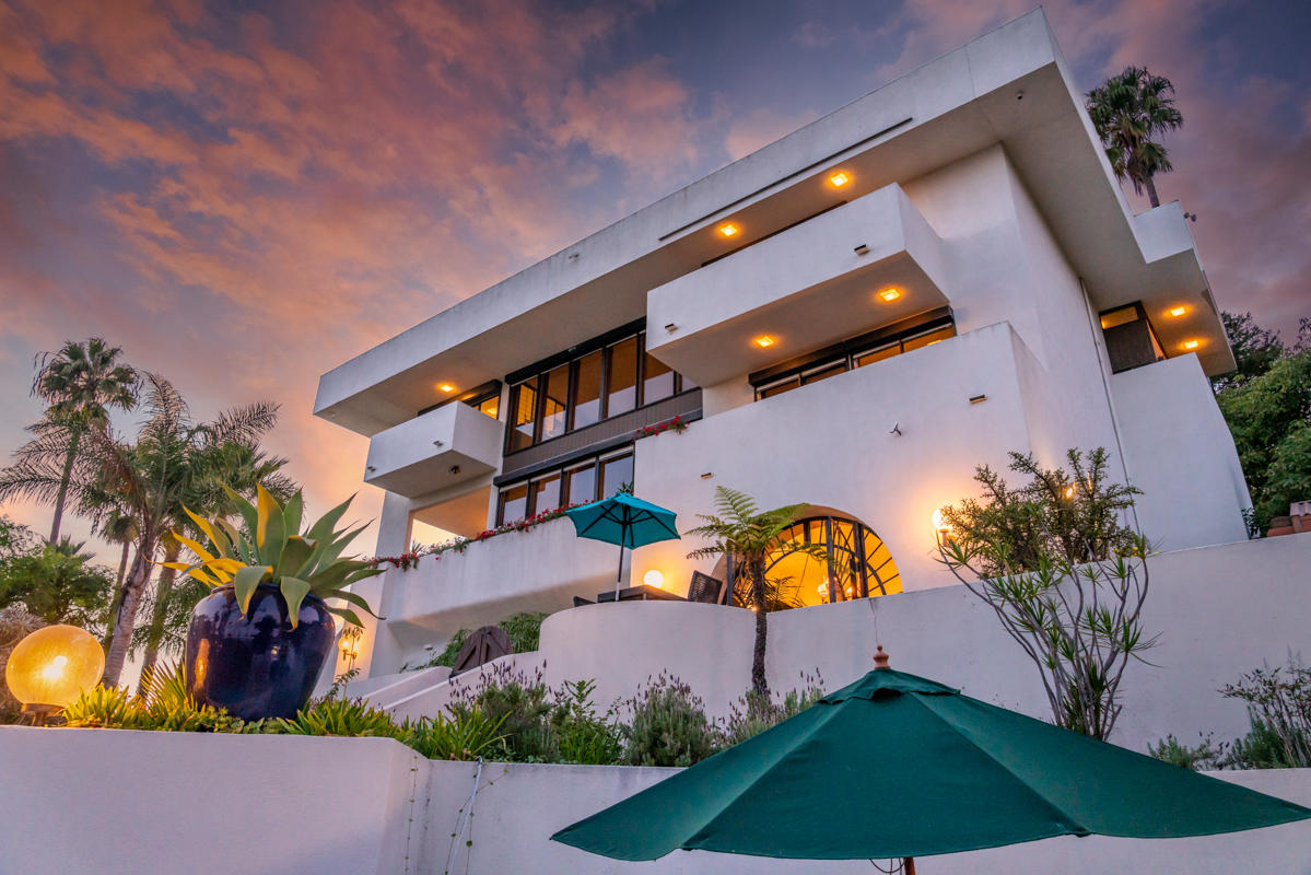 350 Las Alturas Road Santa Barbara, CA 93103 - Photo 42 of 49 an aerial view of house with yard swimming pool and outdoor seating