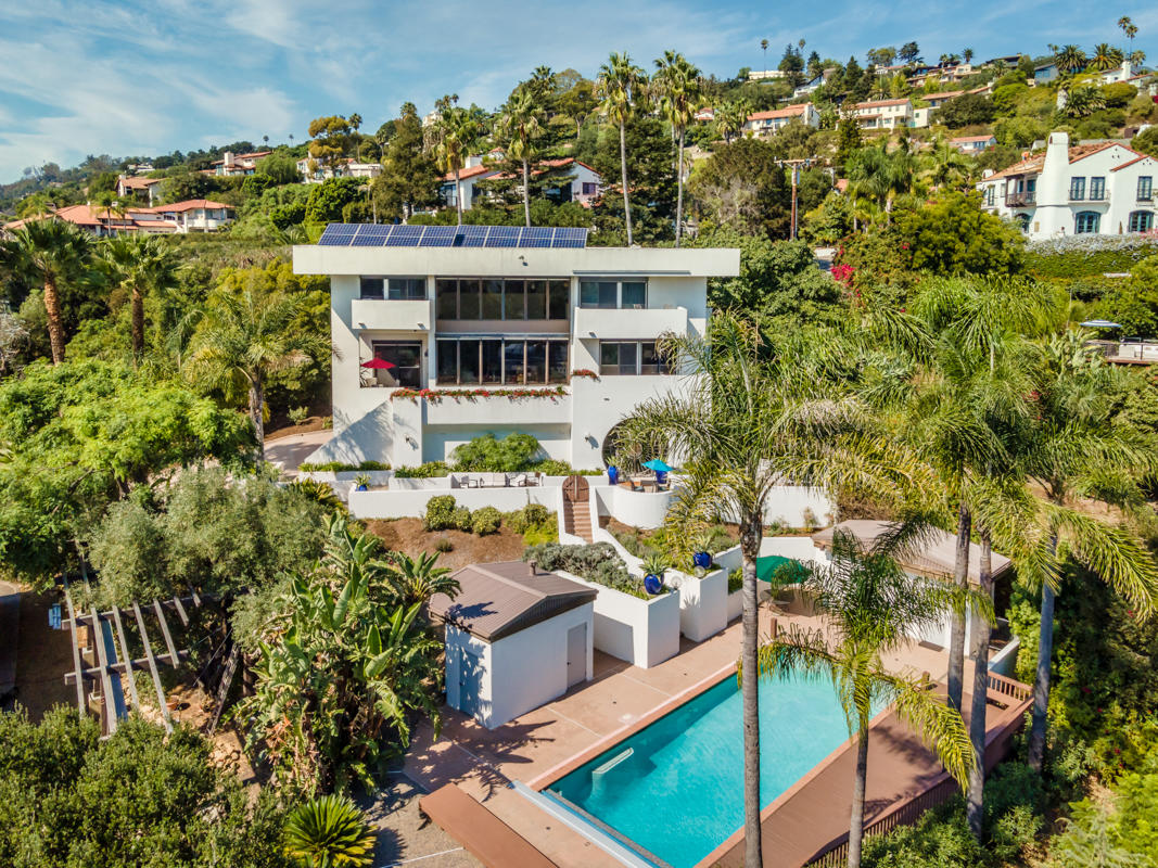 350 Las Alturas Road Santa Barbara, CA 93103 - Photo 7 of 49 an aerial view of a house