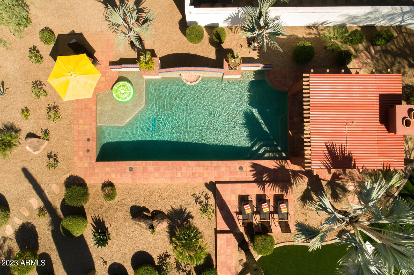 8161 East Alameda Road Scottsdale, AZ 85255 - Photo 87 of 107 an aerial view of a house with a swimming pool
