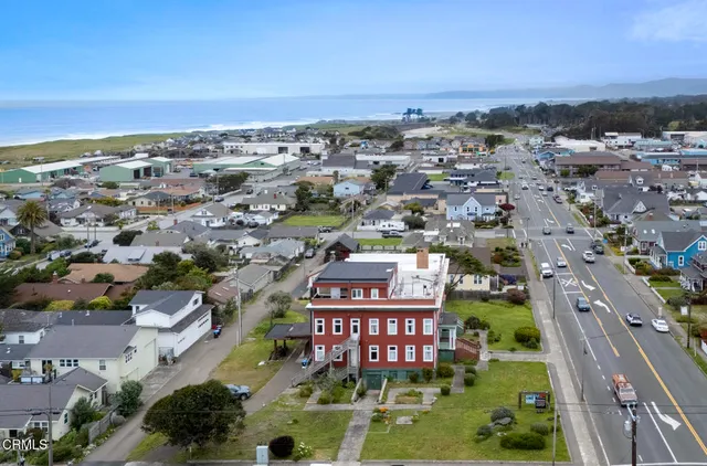 an aerial view of multiple house