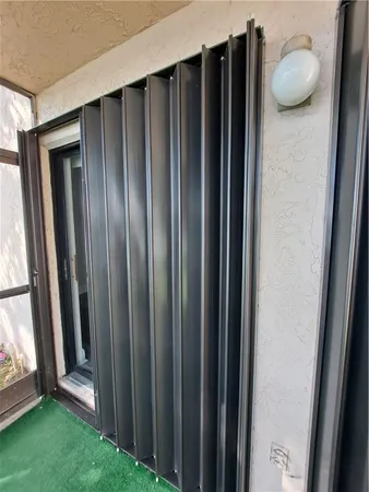 a view of a refrigerator and window