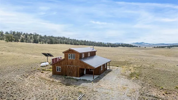 a view of a road with an outdoor space