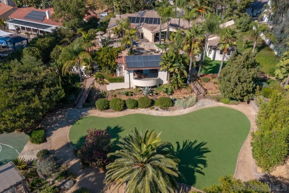 14401 Sandhill Road Poway, CA 92064 - Photo 64 of 75 an aerial view of a house with a garden