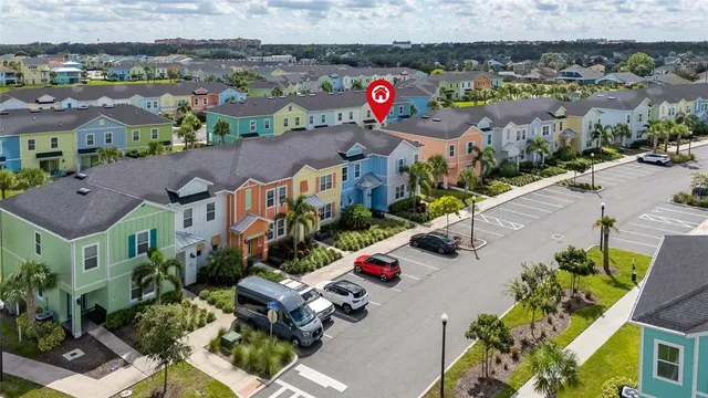 an aerial view of a city