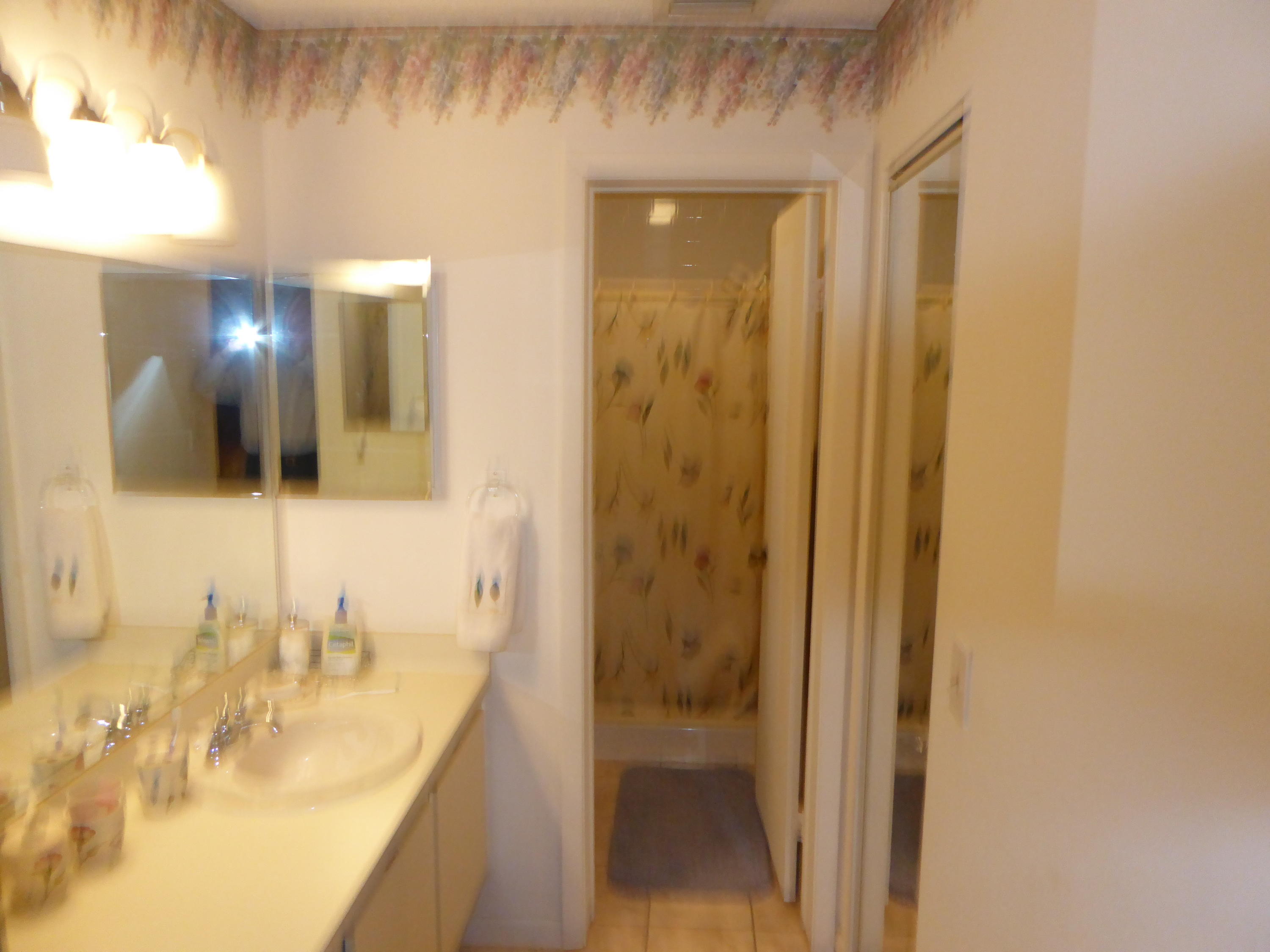 602 Pinecrest Circle, Unit B Jupiter, FL 33458 - Photo 13 of 19 a bathroom with a sink and a mirror
