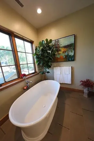 a view of balcony with furniture