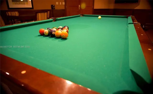 a patio with table and chairs