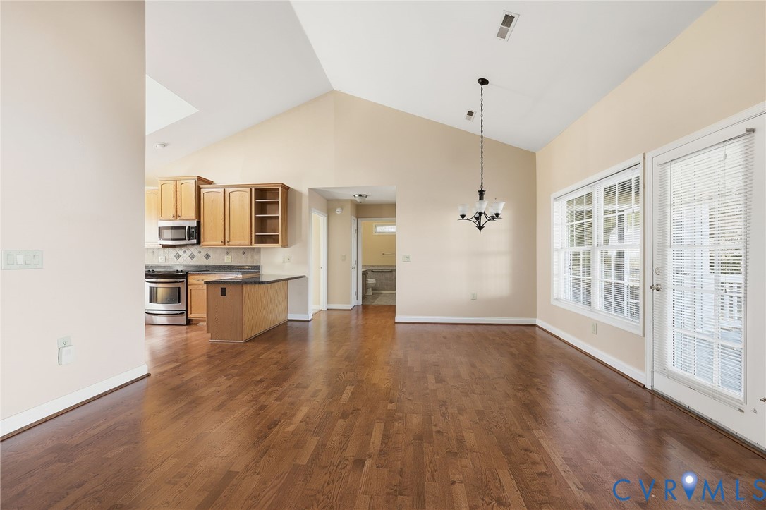 102 Creek Point Court Colonial Heights, VA 23834 - Photo 15 of 45 a view of a kitchen with wooden floor and a kitchen