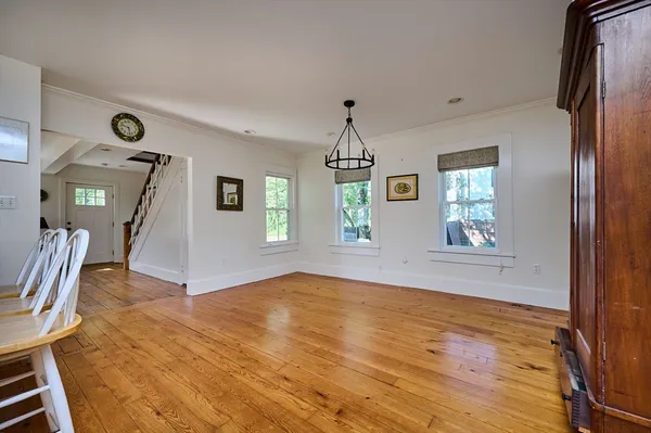 a view of livingroom with hardwood floor and window