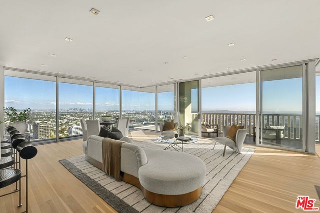 a dining room with furniture