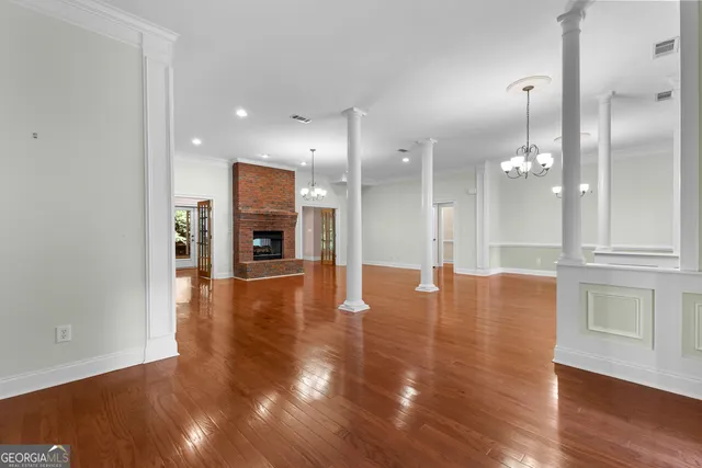 a view of wooden floor