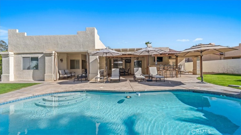 71569 Sahara Road Rancho Mirage, CA 92270 - Photo 36 of 51 Pool, Patio, Grilling area, Bar View 1