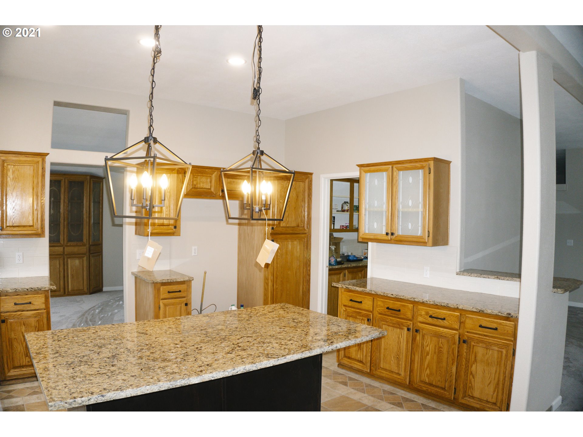 449 Fir Vista Road Sutherlin, OR 97479 - Photo 16 of 32 a bathroom with a granite countertop sink a mirror and shower