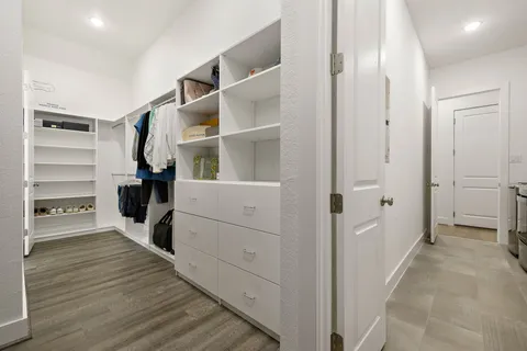 a view of a walk in closet